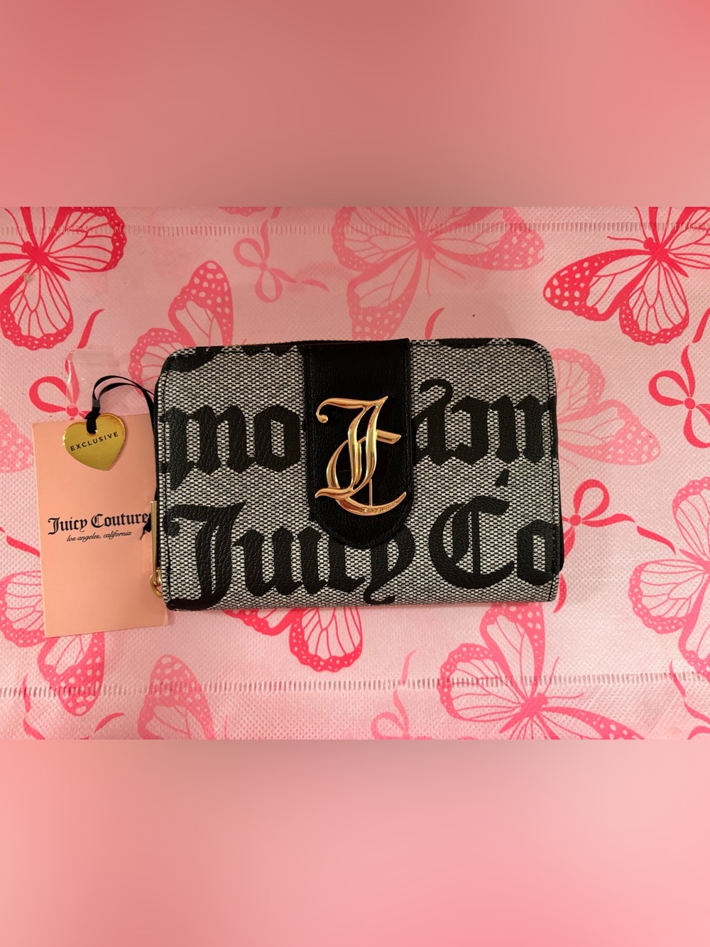 🖤✨ Juicy Couture Gothic Status Series Logo Wallet